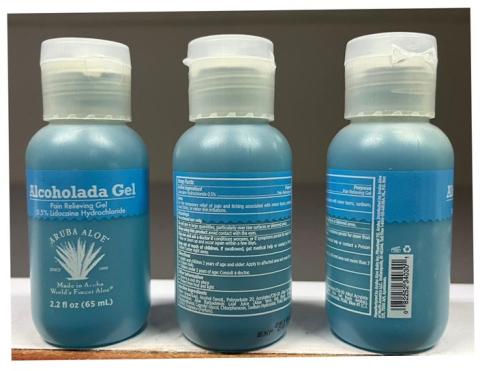 Image 3 – Aruba Aloe Alcoholada Gel 2.2oz labeling 