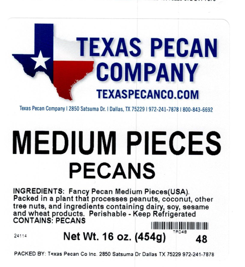 Texas Pecan Company Pecans Medium Pieces 16 oz