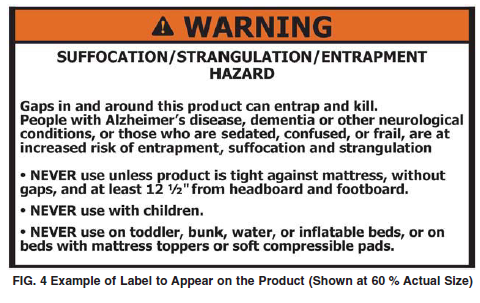 FIG. 4 - Example of label to appear on the product.