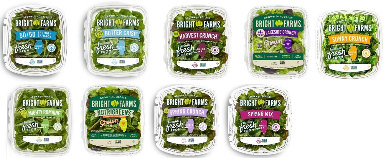 Outbreak Investigation of Salmonella Typhimurium in BrightFarms Packaged Salad Greens - Product Images