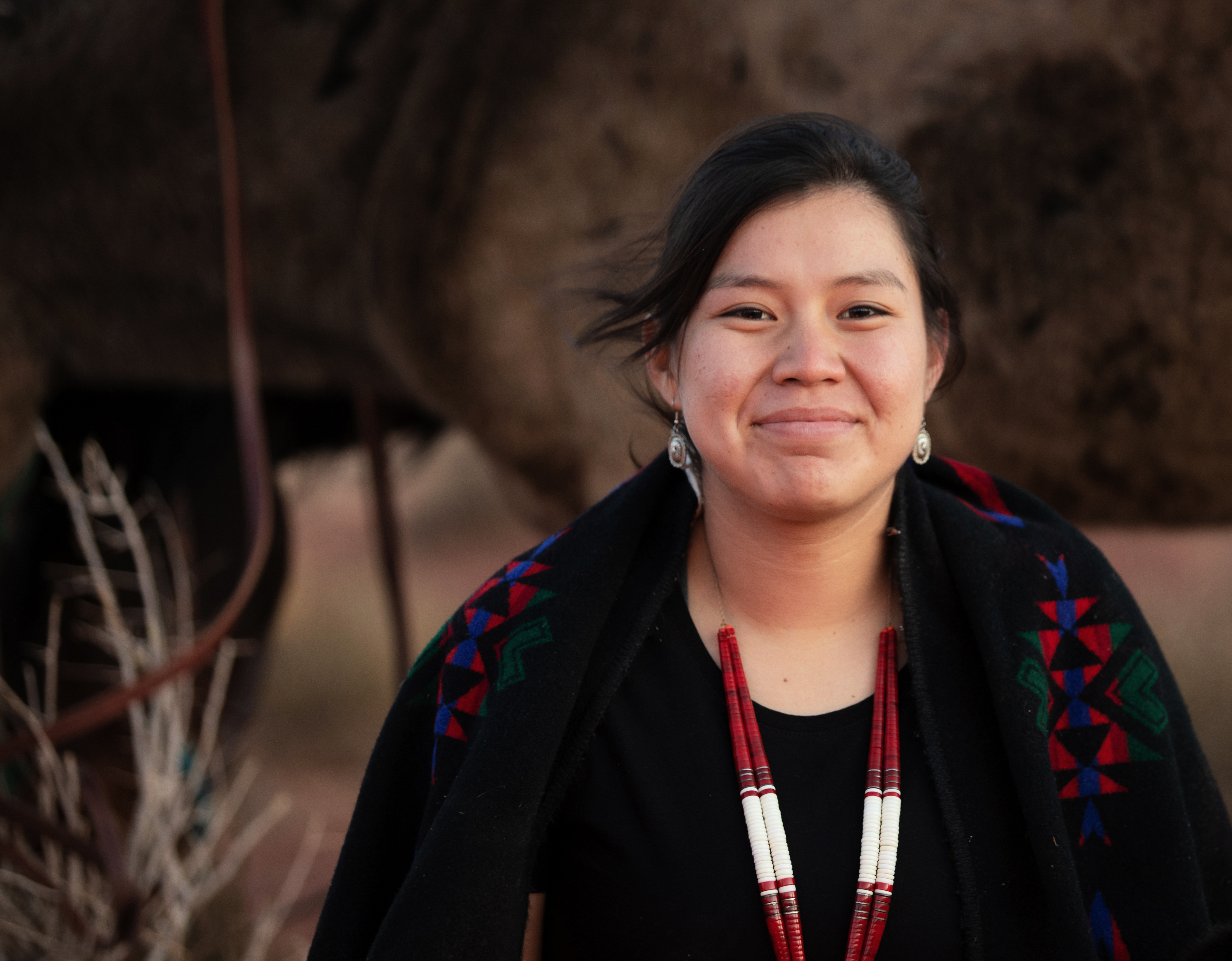 Navajo woman smiling