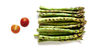 Tomatoes and asparagus