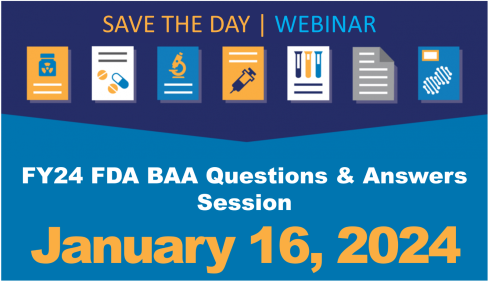 FY24 FDA Broad Agency Announcement Questions and Answers Session January 16, 2024