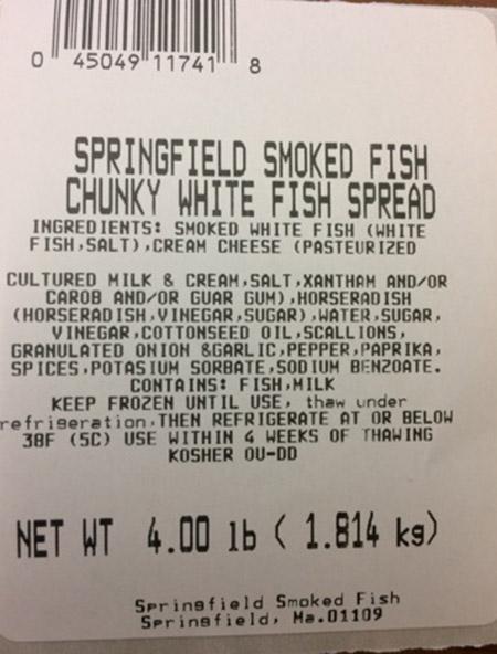 Image 2 - Springfield Smoked Fish, Chunky White Fish Spread