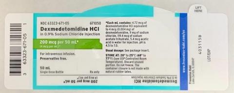 Package Photo: Dexmedetomidine HCL In 0.9% Sodium Chloride Injection 200 mcg per 50 mL