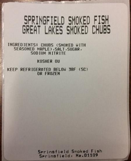 Image 2 - Springfield Smoked Fish, Great Lakes Smoked Chubs