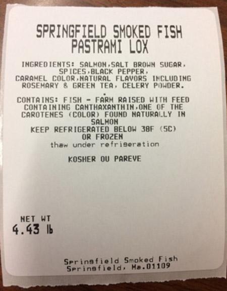 Image 2 - Springfield Smoked Fish, Pastrami Lox
