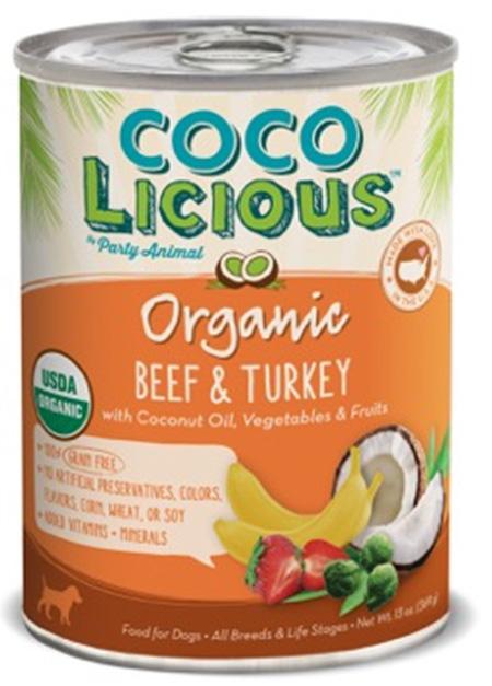 "Cocolicious Organic Beef & Turkey dog food"