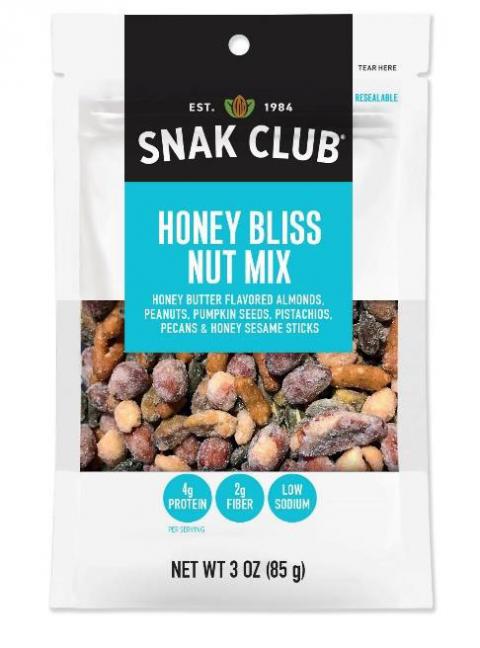 Product image Snak Club Honey Bliss Nut Mix NET WT 3 OZ