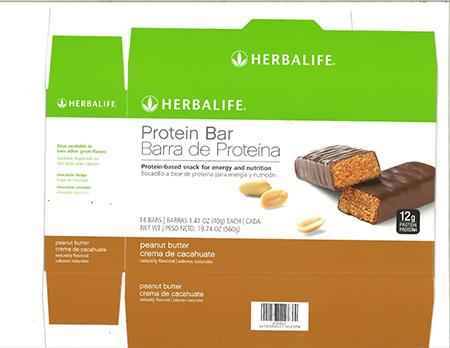 "Herbalife Protein Bar carton principal display panel"