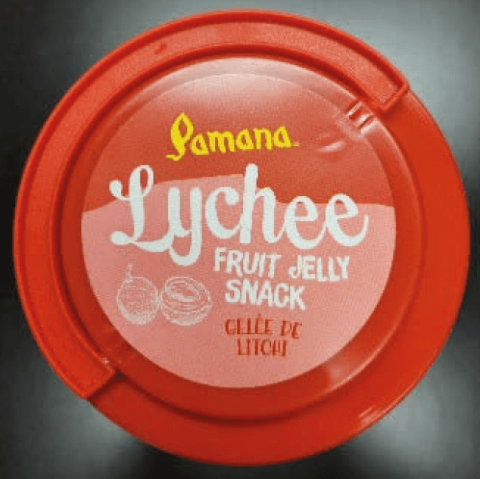 Pamana Lychee Fruit Jelly Snack lid