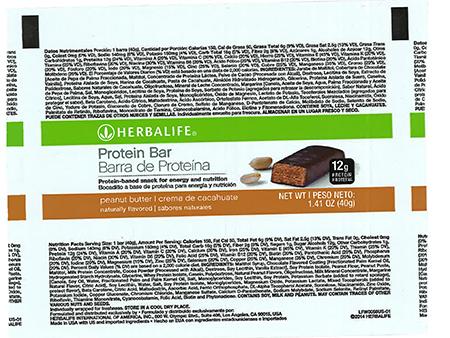 "Herbalife Protein Bar foil wrap label"