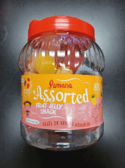 Pamana Assorted Fruit Jelly Snack side label