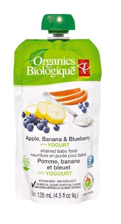 Apple, Banana & Blueberry with Yogurt - strained baby food