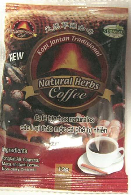 Image 1 - Package:  Ground Kopi, Jantan Tradisional, Natural Herbs Coffee, 13g.
