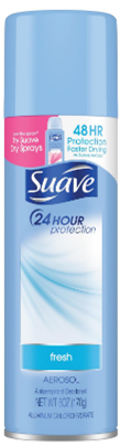 Front Label Suave, 24 Hr. Protection, 6 oz., Fresh