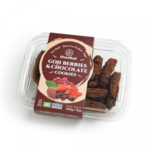 Glutenull Goji Berries and Chocolate Cookies, 320 g/11 oz, front view