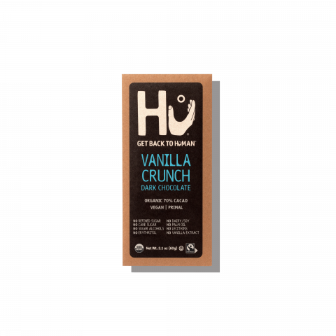 Image 1 – Label of Hu Vanilla Crunch Dark Chocolate Bar 