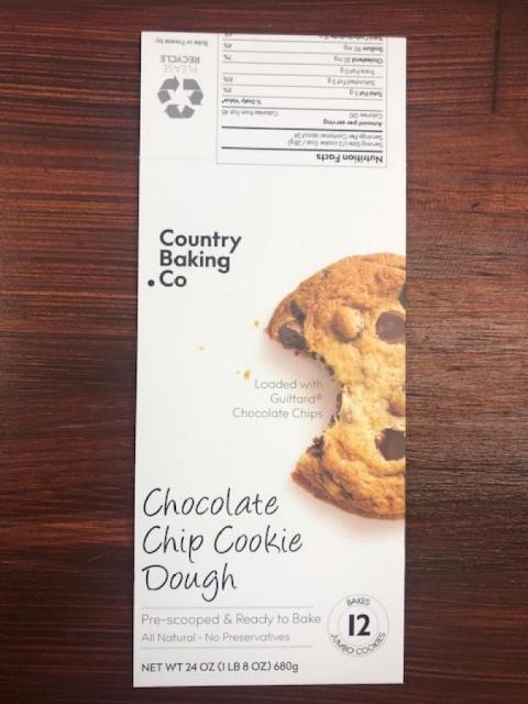 Country Backing Co. Chocolate Chip Cookie Dough, Net Wt 24 oz