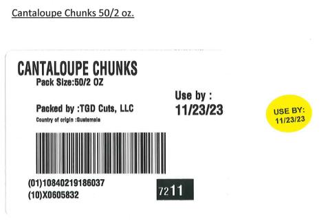 Label for Cantaloupe Chunks 50/2 oz. 