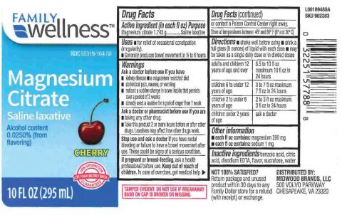 “Family Wellness Magnesium Citrate Saline Laxative, Cherry Flavor”