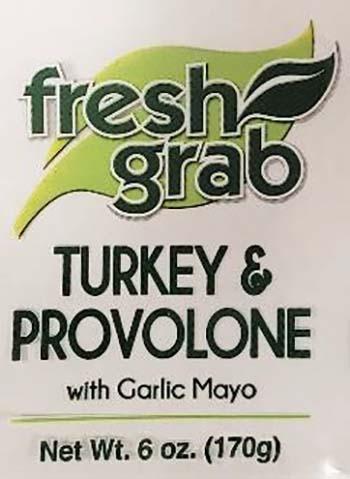 Product labeling, Fresh Grab Turkey & Provolone with Garlic Mayo 6 oz