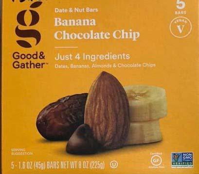 Good & Gather Banana Chocolate Chip Date & Nut Bar
