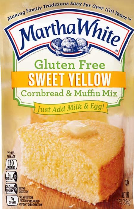 Martha White Gluten Free Sweet Yellow Cornbread and Muffin Mix, Net Wt 7 oz