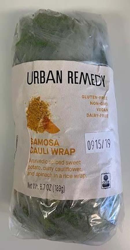 Urban Remedy Samosa Cauli Wrap, Use by Date 9/15/2019