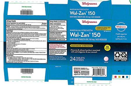 WALGREENS, Wal-Zan 150, Ranitidine Tablets