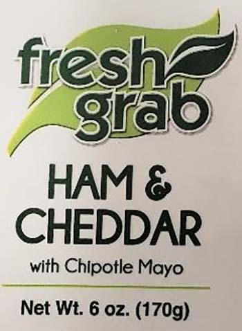Product labeling, Fresh Grab Ham & Cheddar with Chipotle Mayo 6 oz