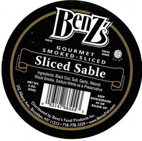 Benz's Gourme Smoked-Sliced Sable