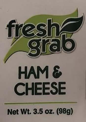 Product labeling, Fresh Grab Ham & Cheese Sandwich 3.5 oz