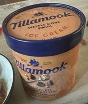 Image 3: Side of label Tillamook Peanut Butter Ice cream with Lid Tillamook Waffle Cone Ice Cream