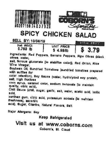 Label, Spicy Chicken Salad