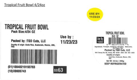 Label for Tropical Fruit Bowl 4/24 oz 