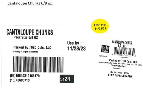 Label for Cantaloupe Chunks 6/9 oz.