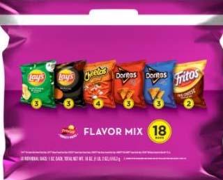 Photo 5 – Labeling, Flavor Mix, 18 bags, contains 1 oz. individual bags of Lay’s Barbecue Flavored Potato Chips