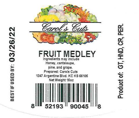 FRUIT MEDLEY, CAROL’S CUTS, INGREDIENT STATEMENT