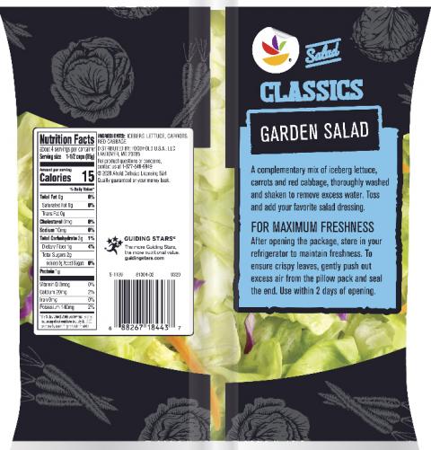 12 oz Salad Classics™ Garden Salad, Back label