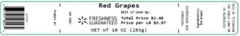Label, Red Grapes 10 oz.