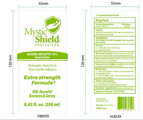 Mystic Shield Protection Topical Solution, front and back label