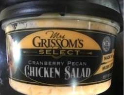  “Incorrect side label, Mrs. Grissom’s Select Cranberry Pecan Chicken Salad”