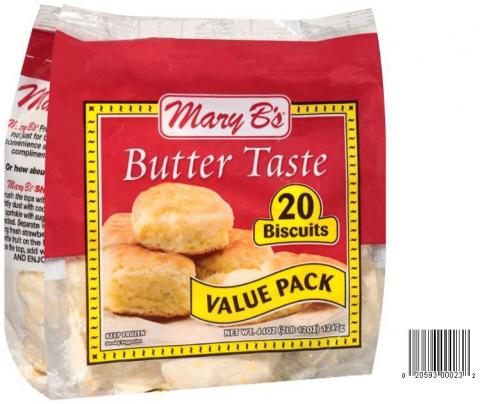 Product image and UPC 2059300023 MARY B’S BUTTERTASTE VALUE PACK BISCUITS 44OZ.jpg