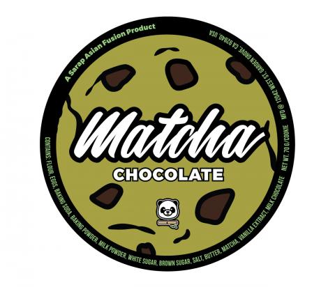 Product label, Sarap Asian Fusion Matcha Chocolate