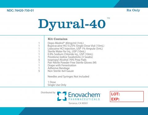 Image 1 - Product labeling Enovachem Pharmaceuticals Dyural-40