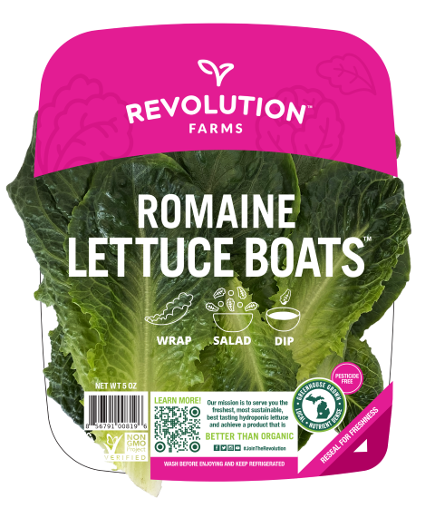 Image 6 – Labeling, Revolution Farms Lettuce Romaine Boats 5 oz