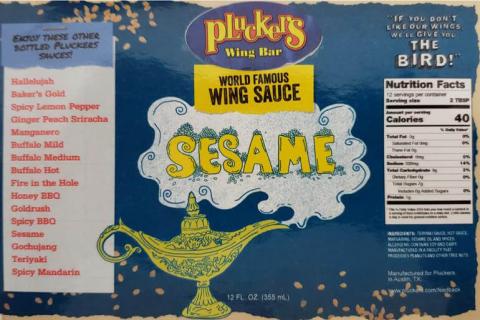 Pluckers Wing Bar World Famous Wing Sauce Sesame 12 oz.