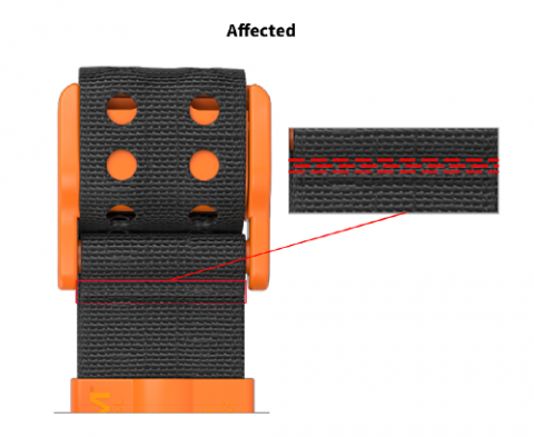 Product image of Affected tourniquet with multi-pass straight lockstitch
