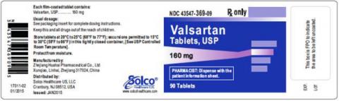 Valsartan 160 mg strength, 90 ct bottle